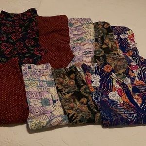 5 pairs of LuLaRoe Tall & Curvy leggings